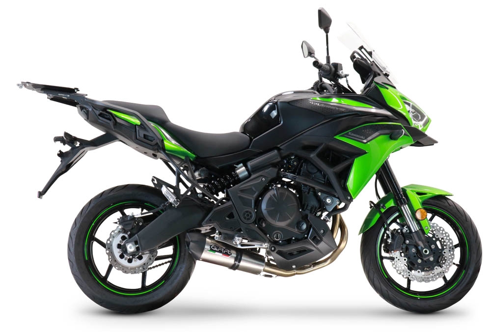 GPR escape compatível com  Kawasaki Versys 650 2021-2022, New Grand Prix Evo Titanium, Escape racing linha completa, silencioso mais coletor com dbkiller, não homologado  