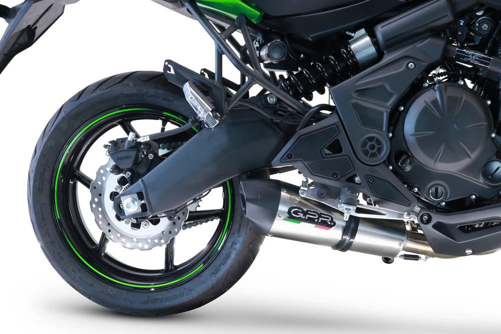 GPR escape compatível com  Kawasaki Versys 650 2021-2022, New Grand Prix Evo Titanium, Escape racing linha completa, silencioso mais coletor com dbkiller, não homologado  