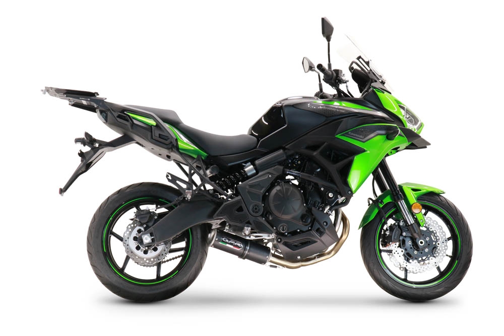 Escape compatível com Kawasaki Versys 650 2021-2022, M3 Black Titanium, Escape racing linha completa, silencioso mais coletor com dbkiller, não homologado 