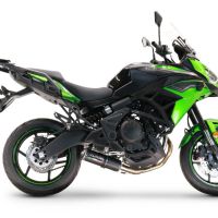 Escape compatível com Kawasaki Versys 650 2021-2022, M3 Black Titanium, Escape racing linha completa, silencioso mais coletor com dbkiller, não homologado 