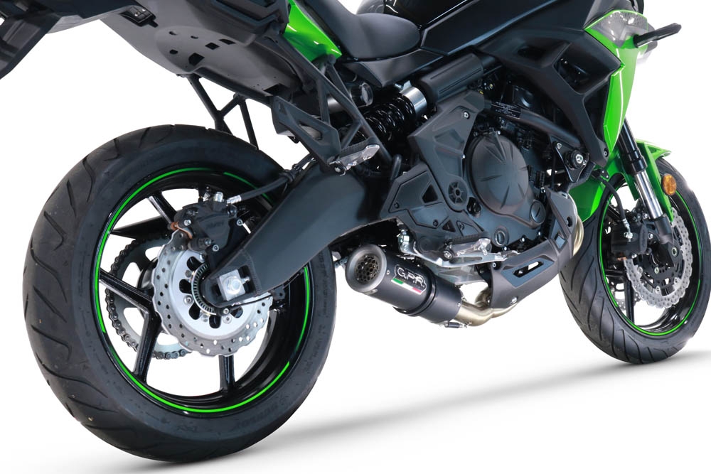 Escape compatível com Kawasaki Versys 650 2021-2022, M3 Black Titanium, Escape racing linha completa, silencioso mais coletor com dbkiller, não homologado 