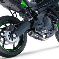 Escape compatível com Kawasaki Versys 650 2021-2022, M3 Black Titanium, Escape racing linha completa, silencioso mais coletor com dbkiller, não homologado 