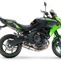 Escape compatível com Kawasaki Versys 650 2017-2020, M3 Inox , Sistema homologado com catalisador linha completa, silencioso mais coletor 