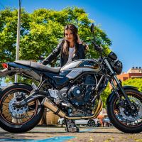 Escape compatível com Kawasaki Z 650 RS 2021-2023, M3 Inox , Silenciador homologado para ruído, com catalisador, linha completa 