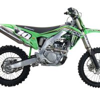 Escape compatível com Kawasaki KX 250 F 2009-2016, Pentacross Inox, Escape racing linha completa, silencioso mais coletor com dbkiller, não homologado 