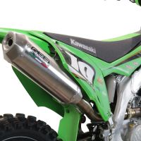 Escape compatível com Kawasaki KX 250 X 2021-2022, Pentacross Inox, Escapamento Racing, silenciador com conexão específica e db killer removível 