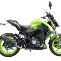 Escape compatível com Keeway Rkf 125 2021-2023, Furore Evo4 Nero, Sistema homologado com catalisador linha completa, silencioso mais coletor 