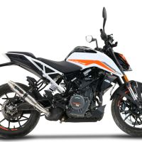 Escape compatível com Ktm Duke 390 2021-2024, Deeptone Inox, Escape legal, homologado, silenciador com db killer removível e tubo de ligação específico 