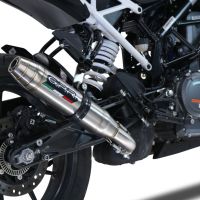 Escape compatível com Ktm Duke 390 2021-2024, Deeptone Inox, Escape legal, homologado, silenciador com db killer removível e tubo de ligação específico 