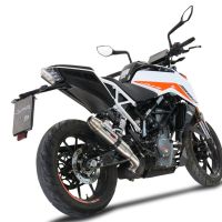 Escape compatível com Ktm Duke 390 2021-2024, Deeptone Inox, Escape legal, homologado, silenciador com db killer removível e tubo de ligação específico 