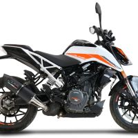 Escape compatível com Ktm Duke 125 2021-2023, Furore Evo4 Nero, Escape legal, homologado, silenciador com db killer removível e tubo de ligação específico 