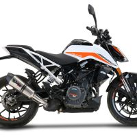 GPR escape compatível com  Ktm Duke 390 2021-2024, New Grand Prix Evo Titanium, Escape legal, homologado, silenciador com db killer removível e tubo de ligação específico 