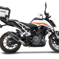 Top case em alumínio, com porta-bagagens específico em alumínio cor preto com placa específica incluída Top case maletas GPR TECH compatível com Ktm Duke 125 2017/2020 e4
