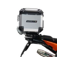 Top case em alumínio, cor prata com placa específica incluída Top case maletas GPR TECH compatível com Ktm Adventure 790 2018/2020 e4