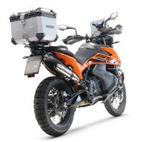 Top case em alumínio, cor prata com placa específica incluída Top case maletas GPR TECH compatível com Ktm Adventure 790 2021/2024 e5