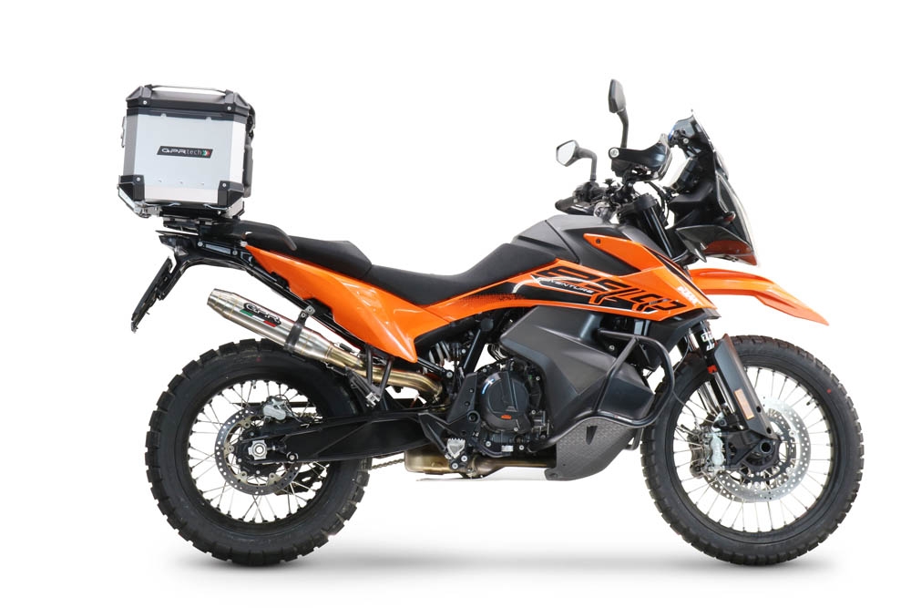 Top case em alumínio, cor prata com placa específica incluída Top case maletas GPR TECH compatível com Ktm Adventure 790 2021/2024 e5