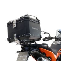 Top case em alumínio, cor preta com placa específica incluída Top case maletas GPR TECH compatível com Husqvarna Norden 901 2022/2024 e5