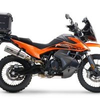 Top case em alumínio, cor preta com placa específica incluída Top case maletas GPR TECH compatível com Husqvarna Norden 901 2022/2024 e5