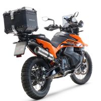 Top case em alumínio, cor preta com placa específica incluída Top case maletas GPR TECH compatível com Husqvarna Norden 901 2022/2024 e5