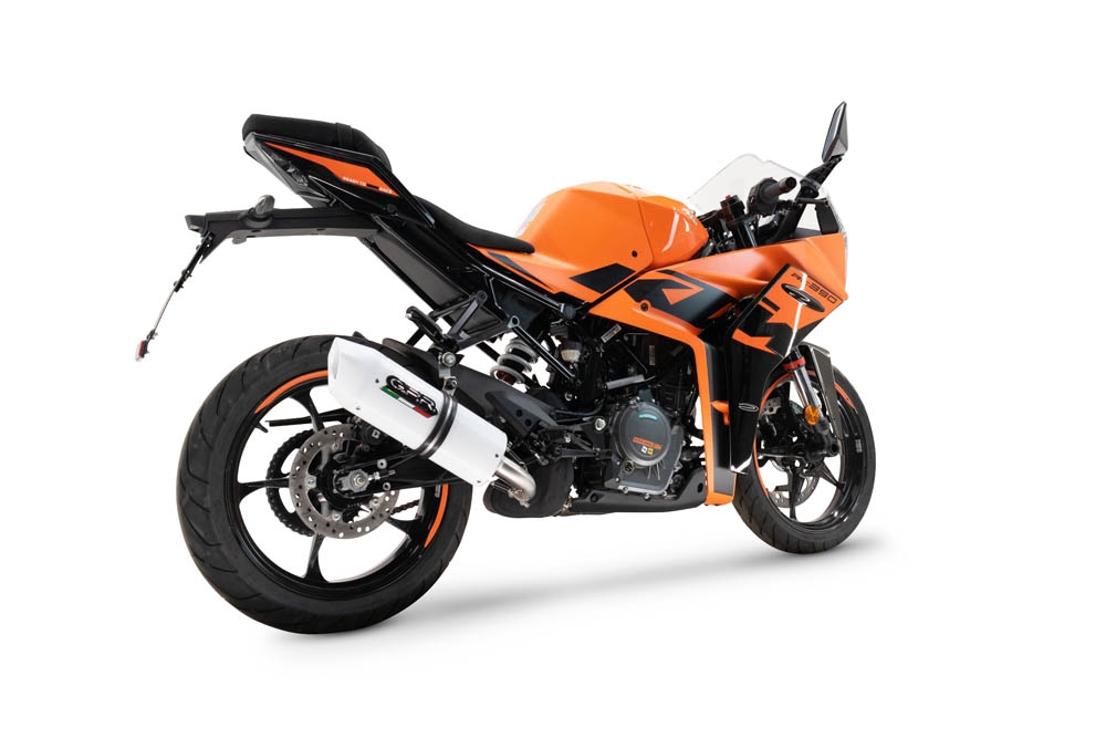 Escape compatível com Ktm Rc 125 2021-2024, Albus Evo4, Escape legal, homologado, silenciador com db killer removível e tubo de ligação específico 