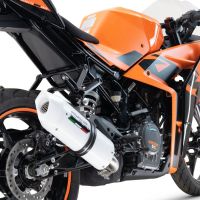Escape compatível com Ktm Rc 125 2021-2024, Albus Evo4, Escape legal, homologado, silenciador com db killer removível e tubo de ligação específico 
