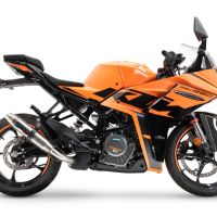 Escape compatível com Ktm Rc 390 2022-2024, Deeptone Inox, Escape legal, homologado, silenciador com db killer removível e tubo de ligação específico 
