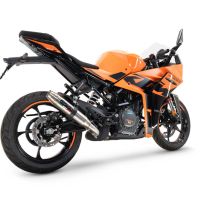 Escape compatível com Ktm Rc 390 2022-2024, Deeptone Inox, Escape legal, homologado, silenciador com db killer removível e tubo de ligação específico 