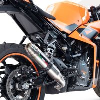Escape compatível com Ktm Rc 390 2022-2024, Deeptone Inox, Escape legal, homologado, silenciador com db killer removível e tubo de ligação específico 