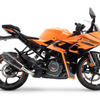 GPR escape compatível com  Ktm Rc 125 2021-2024, New Grand Prix Evo Titanium, Escape legal, homologado, silenciador com db killer removível e tubo de ligação específico 