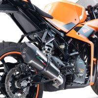 GPR escape compatível com  Ktm Rc 125 2021-2024, New Grand Prix Evo Titanium, Escape legal, homologado, silenciador com db killer removível e tubo de ligação específico 