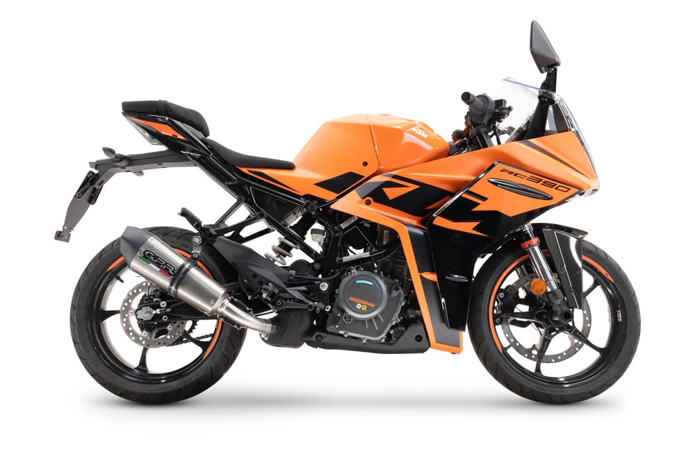 Escape compatível com Ktm Rc 390 2022-2024, M3 Inox , Escape legal, homologado, silenciador com db killer removível e tubo de ligação específico 