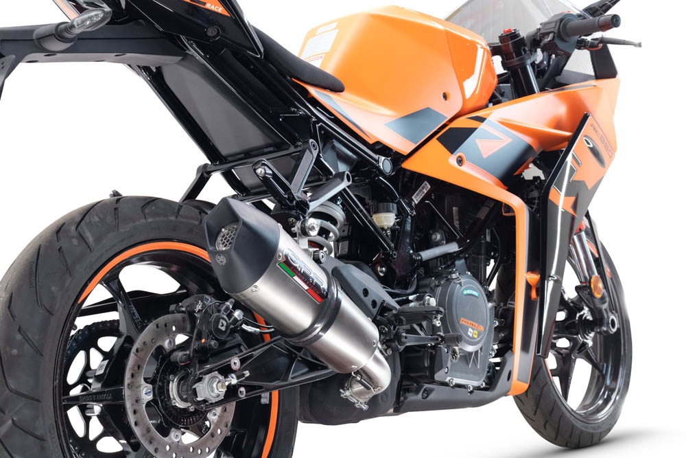 Escape compatível com Ktm Rc 390 2022-2024, M3 Inox , Escape legal, homologado, silenciador com db killer removível e tubo de ligação específico 