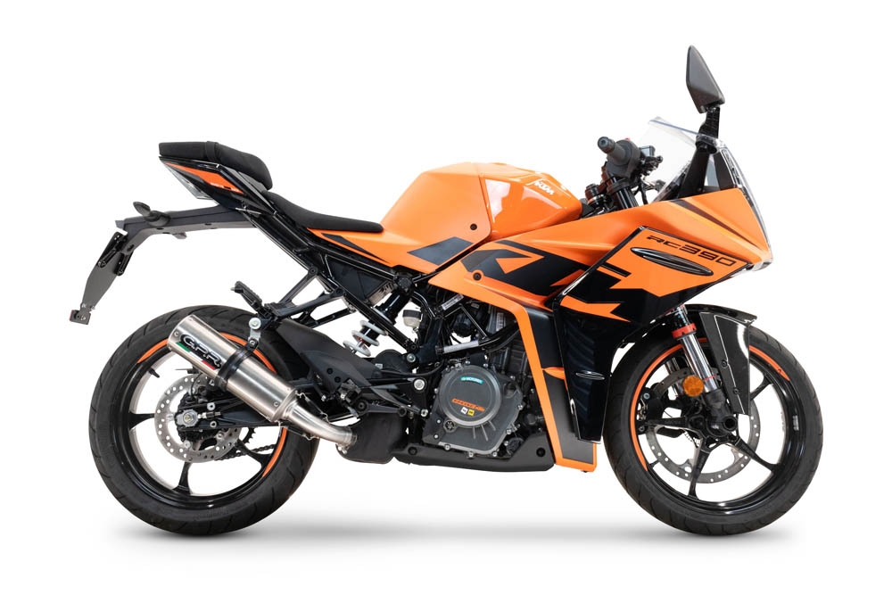 Escape compatível com Ktm Rc 125 2021-2024, M3 Inox , Sistema racing Silencioso com tubo de ligação 