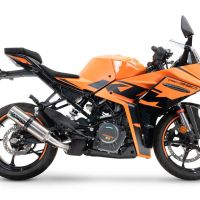 Escape compatível com Ktm Rc 125 2021-2024, M3 Inox , Sistema racing Silencioso com tubo de ligação 