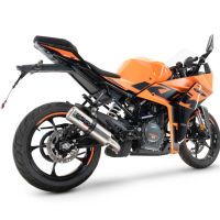 Escape compatível com Ktm Rc 125 2021-2024, M3 Inox , Sistema racing Silencioso com tubo de ligação 
