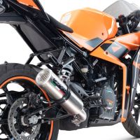 Escape compatível com Ktm Rc 125 2021-2024, M3 Inox , Sistema racing Silencioso com tubo de ligação 