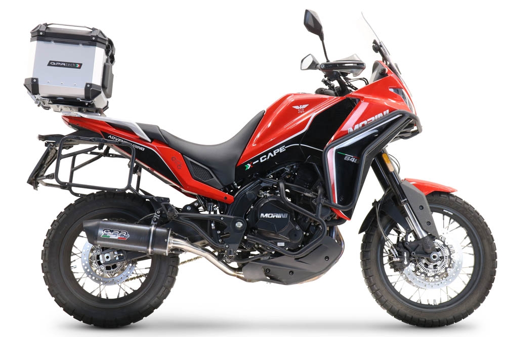 Top case em alumínio, cor prata com placa específica incluída GPR TECH compatível com Moto Morini X-CAPE 650 2021/2024 e5