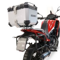 Top case em alumínio, cor prata com placa específica incluída GPR TECH compatível com Moto Morini X-CAPE 650 2021/2024 e5