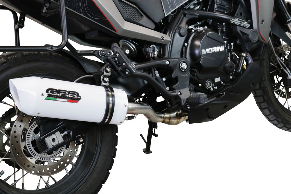 Escape compatível com Moto Morini X-CAPE 650 2021-2024, Albus Evo4, Escape homologado semi-completo com db killer removível e com catalisador 