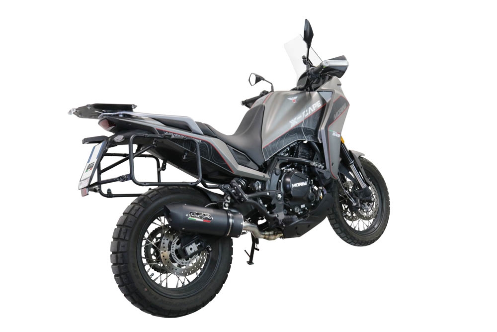 Escape compatível com Moto Morini X-CAPE 650 2021-2024, Furore Evo4 Nero, Escape homologado semi-completo com db killer removível e com catalisador 