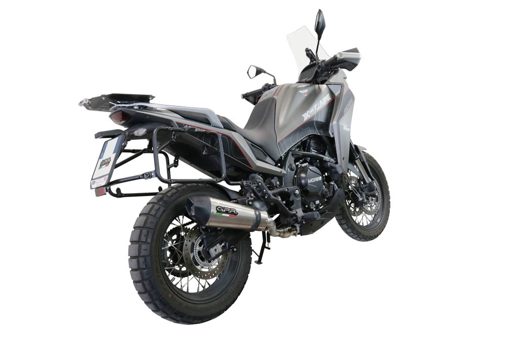 GPR escape compatível com  Moto Morini X-CAPE 650 2021-2024, New Grand Prix Evo Titanium, Escape homologado semi-completo com db killer removível e com catalisador 