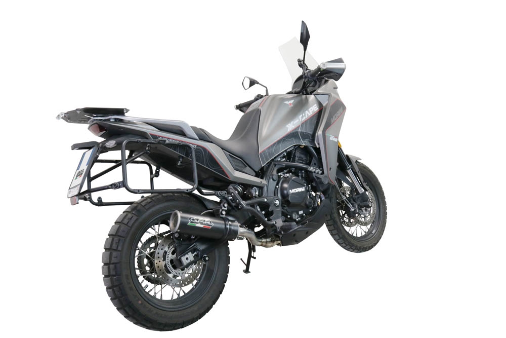Escape compatível com Moto Morini X-CAPE 650 2021-2024, M3 Black Titanium, Escape homologado semi-completo com db killer removível e com catalisador 