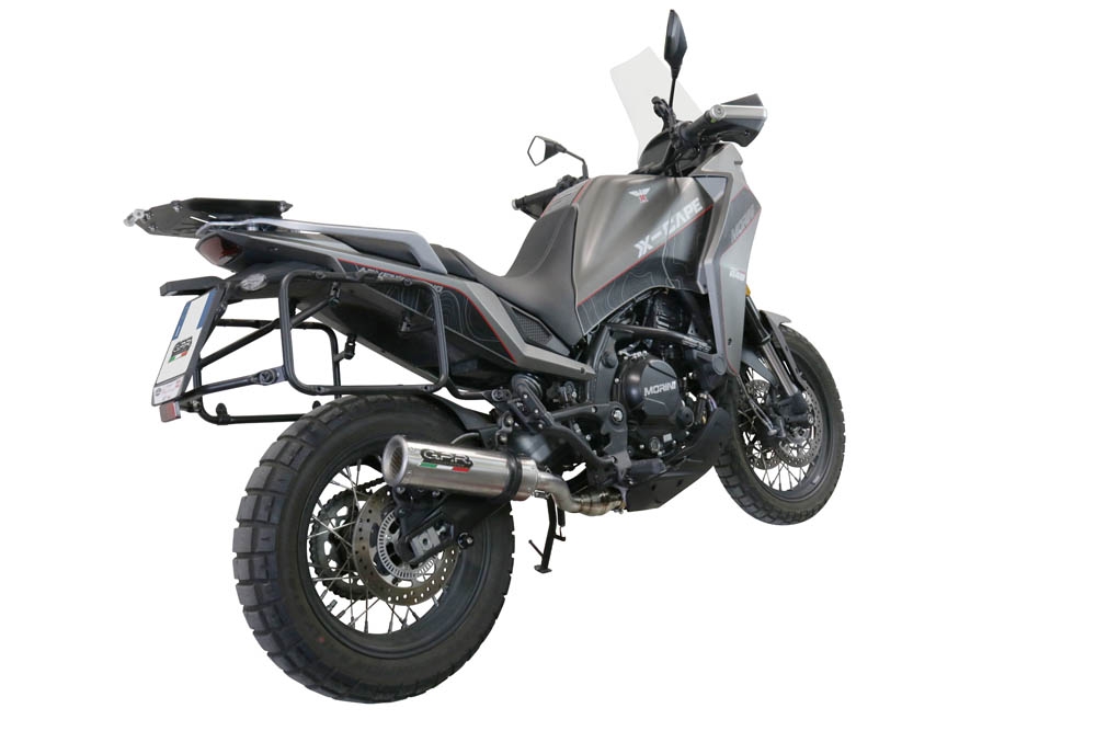 GPR escape compatível com  Moto Morini X-CAPE 650 2021-2024, M3 Inox , Escape homologado semi-completo com db killer removível e com catalisador 