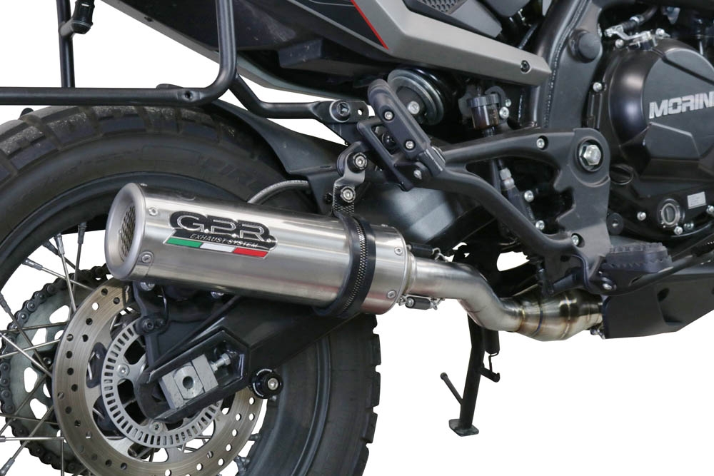 GPR escape compatível com  Moto Morini X-CAPE 650 2021-2024, M3 Inox , Escape homologado semi-completo com db killer removível e com catalisador 
