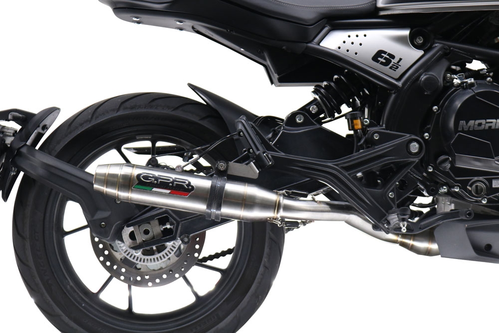 Escape compatível com Moto Morini Seiemmezzo Scr 2022-2024, Deeptone Inox, Escape homologado semi-completo com db killer removível e com catalisador 