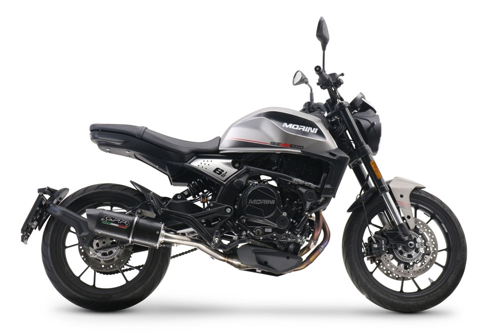 Escape compatível com Moto Morini Seiemmezzo Scr 2022-2024, Furore Evo4 Nero, Escape homologado semi-completo com db killer removível e com catalisador 
