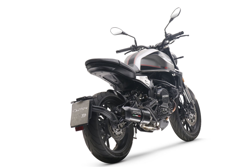 Escape compatível com Moto Morini Seiemmezzo Scr 2022-2024, Furore Evo4 Nero, Escape homologado semi-completo com db killer removível e com catalisador 