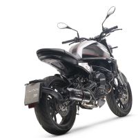 Escape compatível com Moto Morini Seiemmezzo Scr 2022-2024, Furore Evo4 Nero, Escape homologado semi-completo com db killer removível e com catalisador 