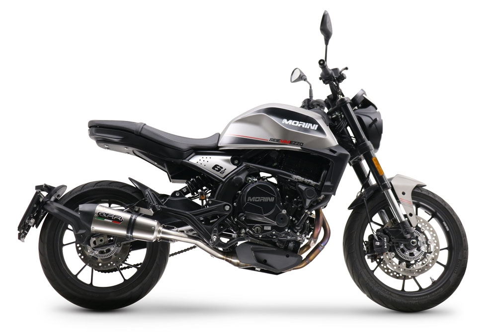 GPR escape compatível com  Moto Morini Seiemmezzo Scr 2022-2024, New Grand Prix Evo Titanium, Escape homologado semi-completo com db killer removível e com catalisador 