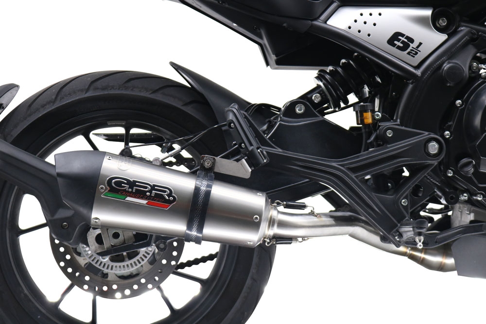 GPR escape compatível com  Moto Morini Seiemmezzo Scr 2022-2024, New Grand Prix Evo Titanium, Escape homologado semi-completo com db killer removível e com catalisador 